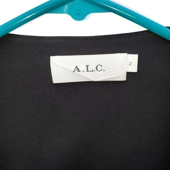 A.L.C. Black Open Back Scoop Neck Front Zip Jumpsuit size 2 - Picture 3 of 10